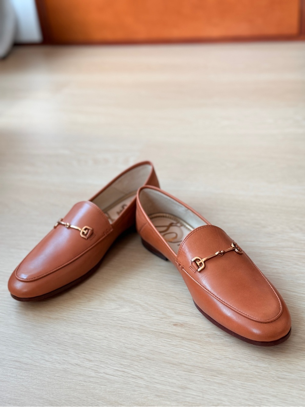 Sam Edelman Women's Tan Leather Bit Loafers